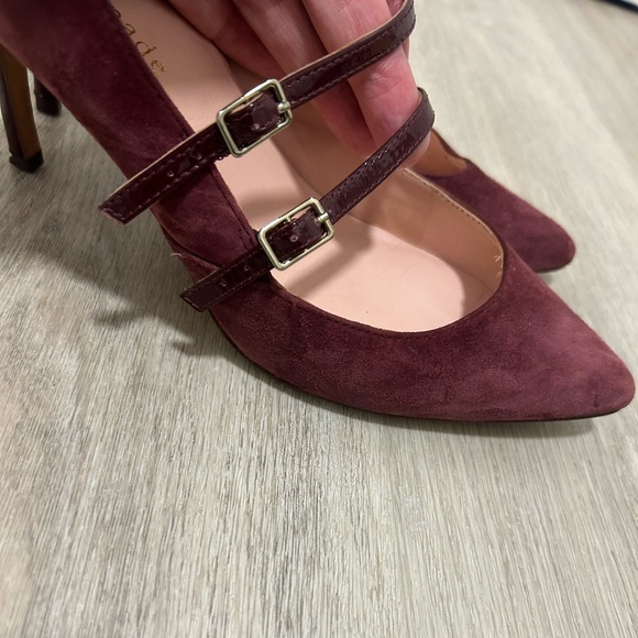 kate spade New York Elpetha Red Chestnut Suede Mary Jane Pumps 6.5M - Picture 9 of 10